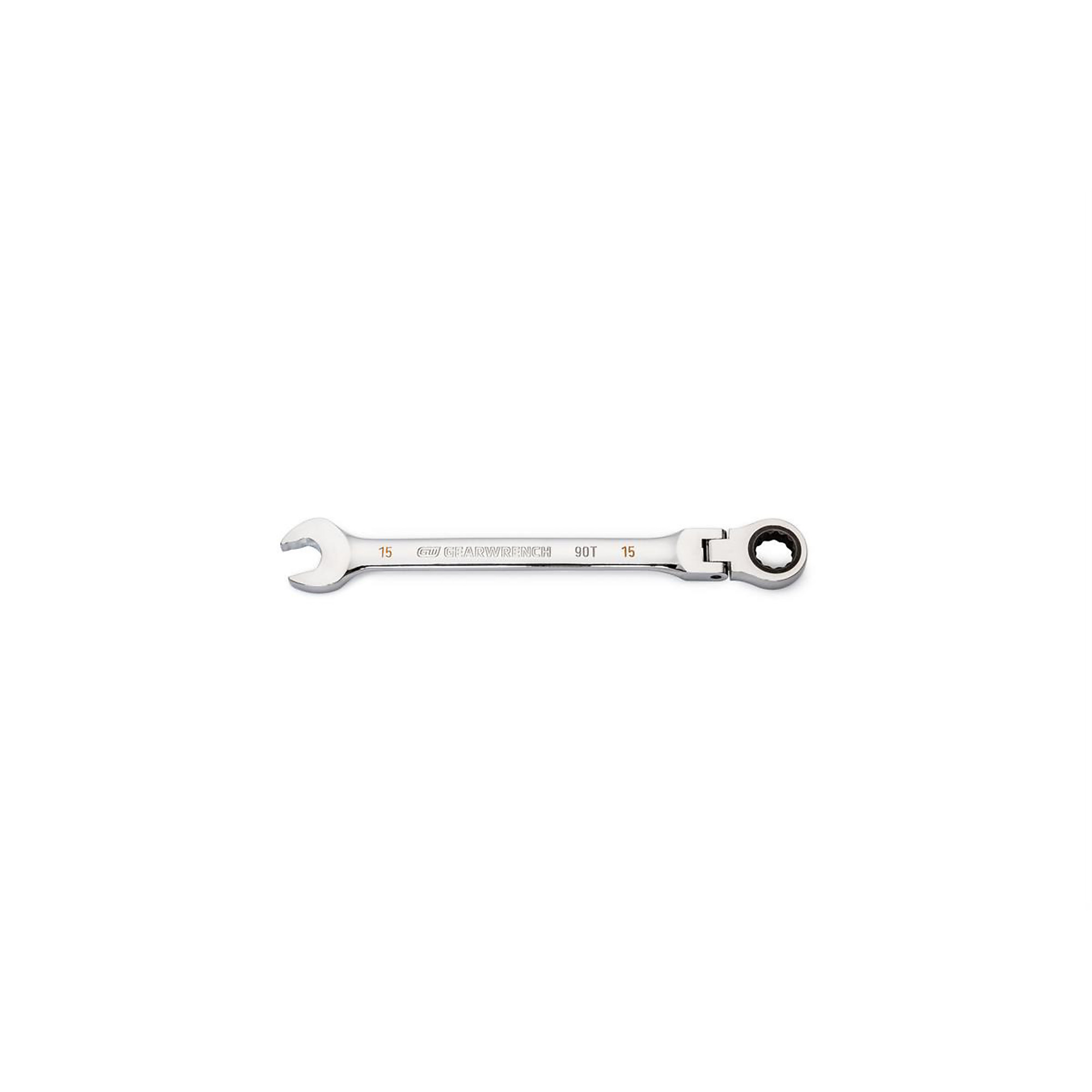 GearWrench Flex Combination Ratchet Wrench — 15mm, 90-Tooth, 12-Point, Model# KDT86715